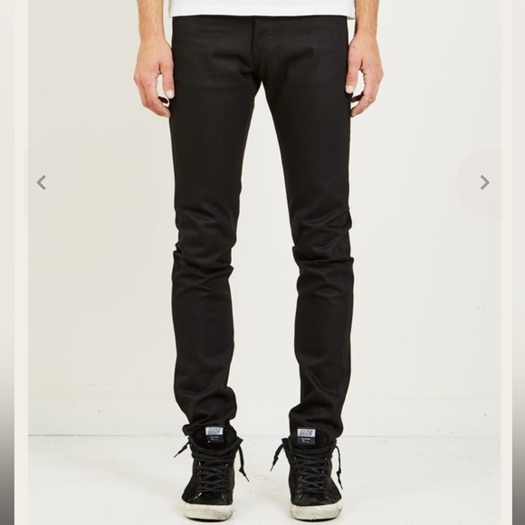 Naked & Famous Denim Other - Naked and Famous Super Guy in Solid Black Selvedge Size 32